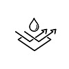 High Corrosion Resistance Water repellent surface icon. Waterproof icon, hydrophobic symbol. Vector on isolated white background. EPS 10.